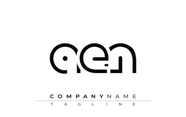 AEN abstract letter design. Modern Business Logo Design With Abstract Typography and Contemporary Style