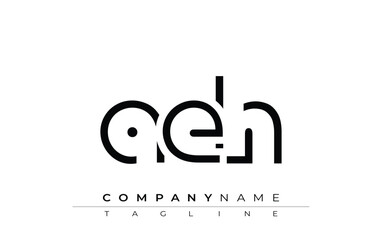 AEH abstract letter design. Modern Business Logo Design With Abstract Typography and Contemporary Style