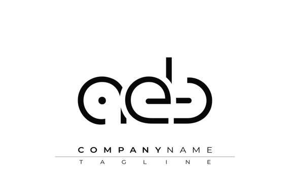 AEB abstract letter design. Modern Business Logo Design With Abstract Typography and Contemporary Style