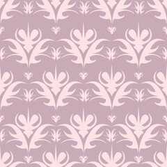 Botanical trendy seamless pattern. Flower and leaves abstract shape doodle art design for print, wallpaper, clipart, wall art for home decoration.