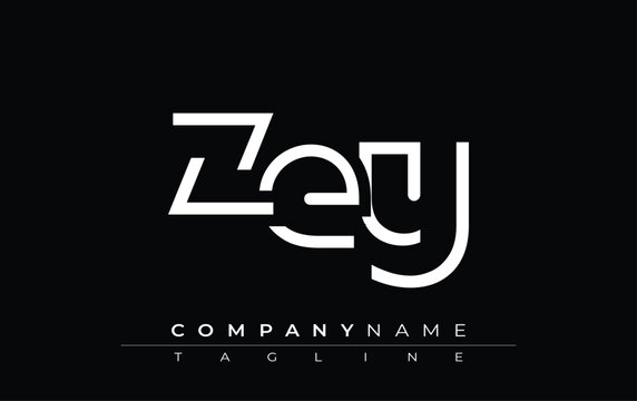 ZEY abstract letter design. Modern Business Logo Design With Abstract Typography and Contemporary Style