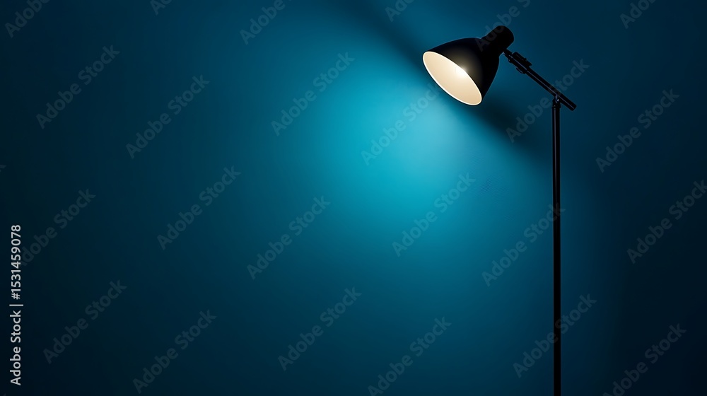 Poster blue background with rays of light and smoke. abstract blue background with rays of light.