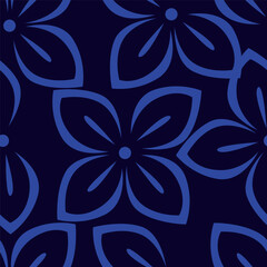 Botanical trendy seamless pattern. Flower and leaves abstract shape doodle art design for print, wallpaper, clipart, wall art for home decoration.