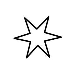 Fototapeta premium Simple Six-Pointed Star Outline Clean Vector Graphic