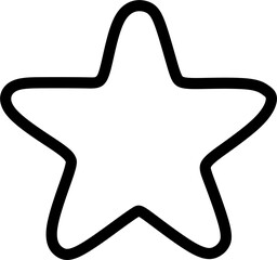 Simple Outline Star Shape A Clean and Versatile Graphic Element