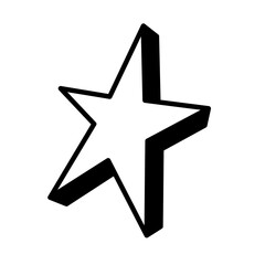 Hand-drawn Star Illustration Simple, Bold, and Versatile Design Element