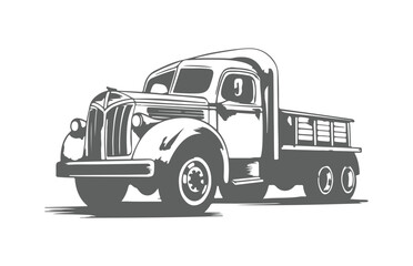 Truck silhouette car vector graphic design