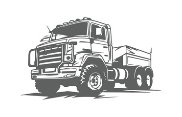 Truck silhouette car vector graphic design