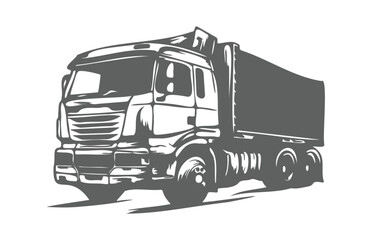 Truck silhouette car vector graphic design