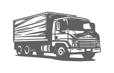 Truck silhouette car vector graphic design