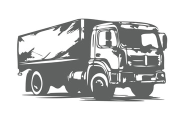 Truck silhouette car vector graphic design
