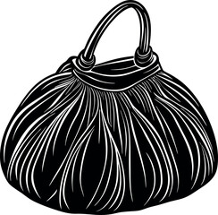 Soft Ruched Bag In Stylish Tone Shallotte On White Background