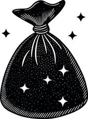 Tiny Party Bag With Metallic Shimmer Shallotte On White Background