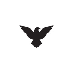 vector illustration of a flying eagle Silhouette