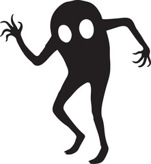 alien monster vector Silhouette