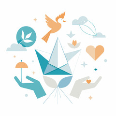 World Adoption Day Symbolic Vector on White Background