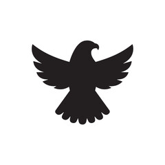 Flying birds in black silhouette showing peace and freedom
