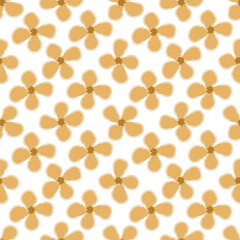 Exotic hand drawn flowers, seamless patterns with floral for fabric, textiles, clothing, wrapping paper, cover, banner, home decor, abstract backgrounds. Vector illustration