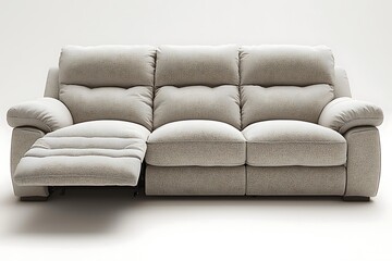 Modern brown sofa with elegant cushions high resolution picture