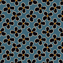 Exotic hand drawn flowers, seamless patterns with floral for fabric, textiles, clothing, wrapping paper, cover, banner, home decor, abstract backgrounds. Vector illustration