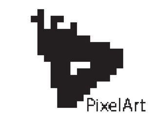 Pixel art eye icon, 8 bit retro style human eyeball, simple computing see symbol