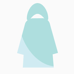 Raincoat icon. Waterproof jacket symbol, rubber rain coat, autumn plastic clothes silhouette
