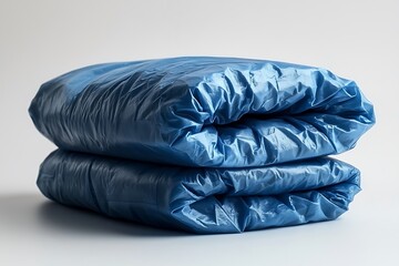 Piled polyethylene sheet in soft light high resolution picture