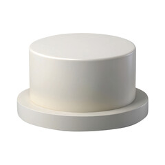 White round podium display isolated on transparent background