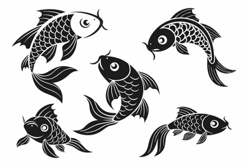 Naklejka premium collection of fish