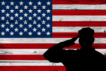 American Army rangers on the United States flag background. US Army. Memorial Day, Independence Day and Veterans Day.