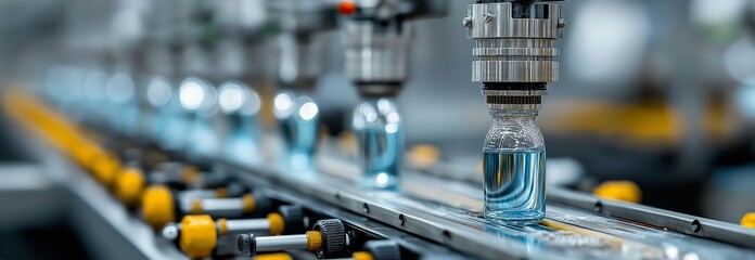 The factory's automated production line is engineered to precisely handle the processing and packaging of products with minimal human intervention.