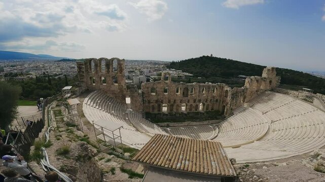 Odeon of Herodes Atticus theater by the acropolis, Athens, Greece