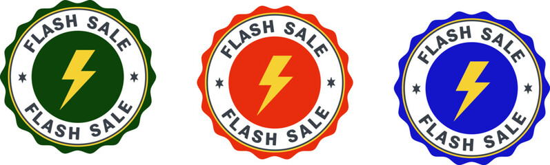 Flash sale promotion limited time offer discount lightning bolt icon vector graphic design element 100 char editable stock vector illustration