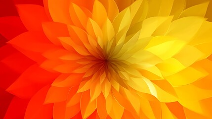 Abstract flower design with warm color gradient