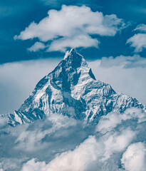 Himalayas and clouds