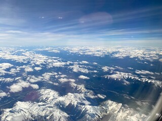 Ariel View of Canadian Rocky Mountains 