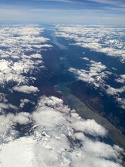 Ariel View of Canadian Rocky Mountains 