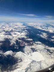 Ariel View of Canadian Rocky Mountains 