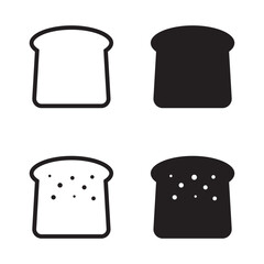 Bread slice icon. Bread icon.