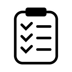 Clipboard icon. Checklist on clipboard icon.