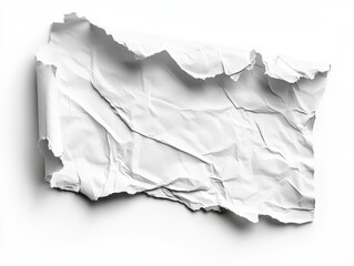 Torn White Crumpled Paper Texture, paper texture, crumpled paper