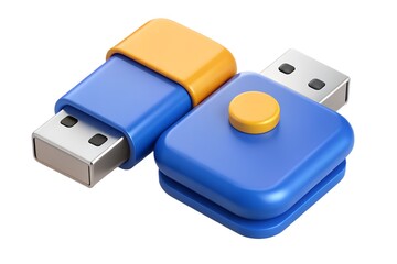 usb flash drive isolated