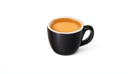 A sleek black cup filled with rich, aromatic coffee ready to energize your day.
