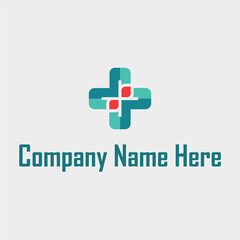 Obraz premium Healthcare Logo with Cross 