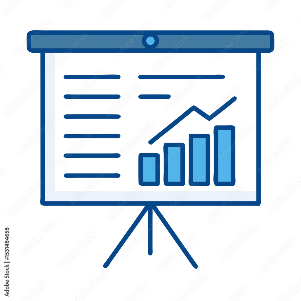 Poster presentation chart board displaying data trends and statistics clearly