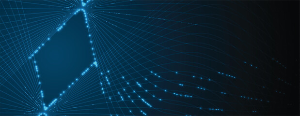 Abstract futuristic high technology and science background with light effect