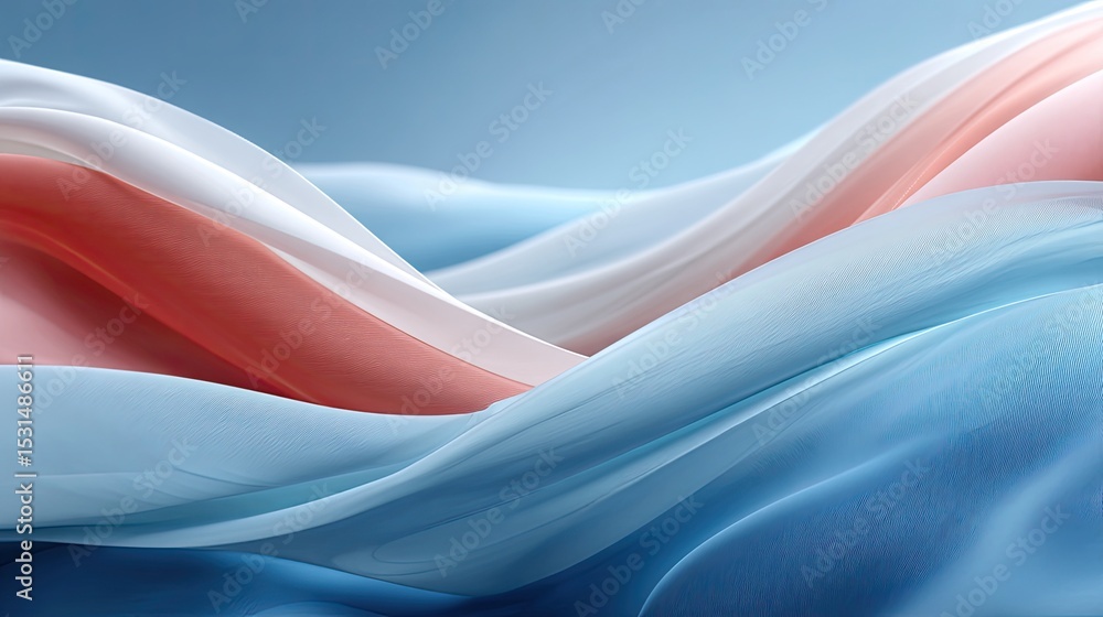 Aufkleber soft gradient waves in blue and pink create an elegant and calming atmosphere, enhancing various dig
