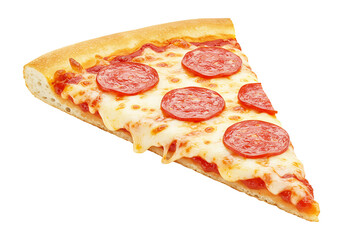 Delicious Pepperoni Pizza Slice A Mouthwatering Image of Melted Cheese and Savory Pepperoni