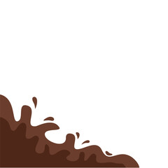 Dripping melted chocolate border elements