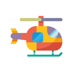 toy helicopter on white background